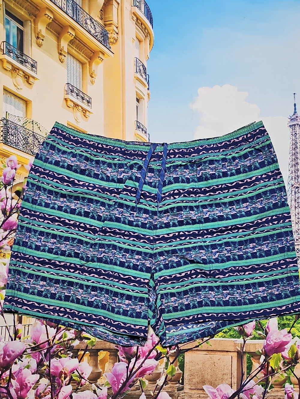 Alpine Design Men's Blue and Green Swim Trunks XL New